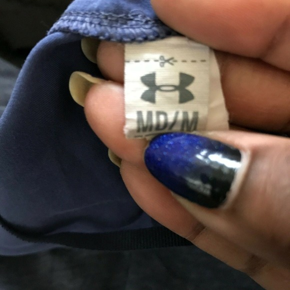 Under Armour Shirt Womens Sz M Navy Blue V-Neck Casual Tunic‎ T-Shirt Top - Picture 7 of 9